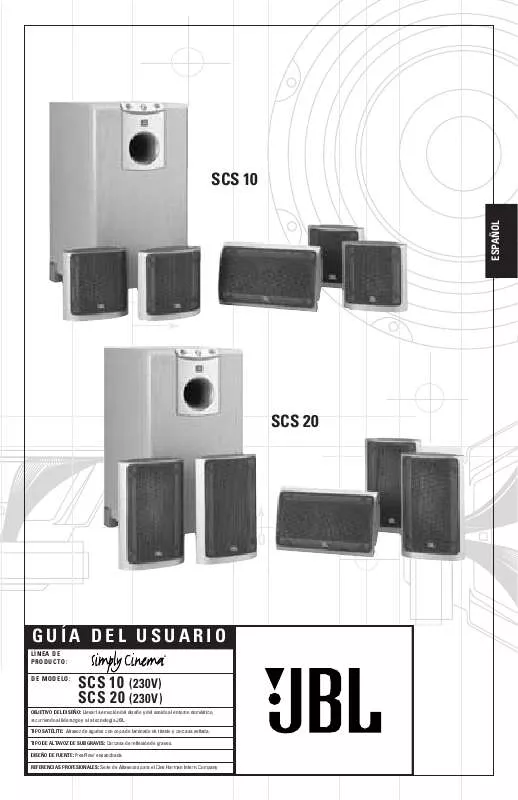 Mode d'emploi JBL SCS 10 (220-240V)