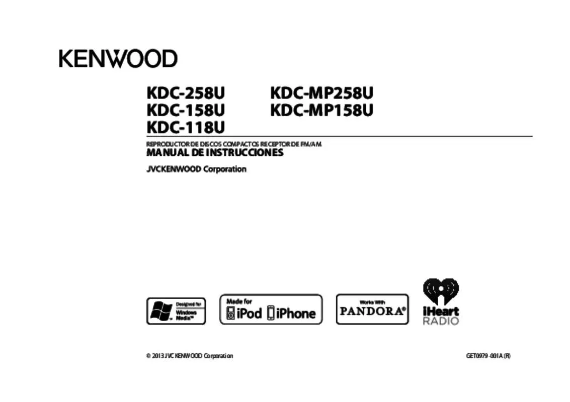 Mode d'emploi KENWOOD KDC-MP158U