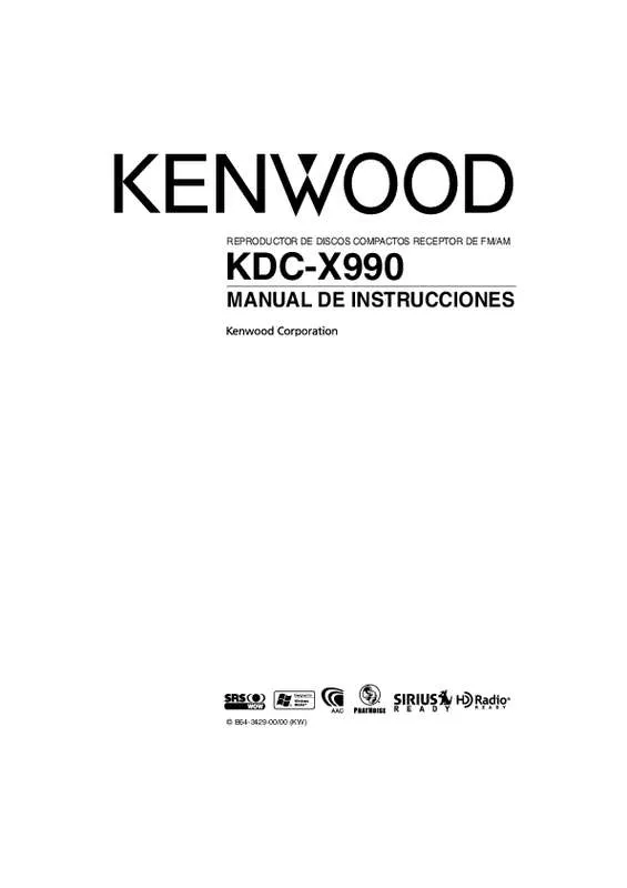 Mode d'emploi KENWOOD KDC-X990