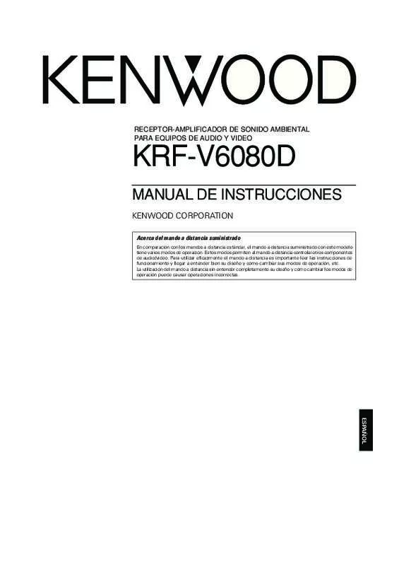 Mode d'emploi KENWOOD KRF-V6080D