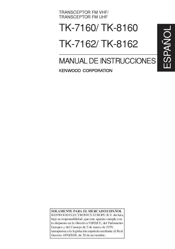 Mode d'emploi KENWOOD TK-8162