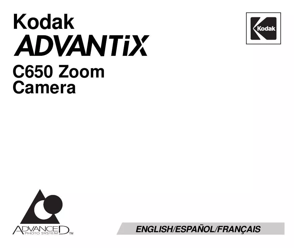 Mode d'emploi KODAK ADVANTIX C650