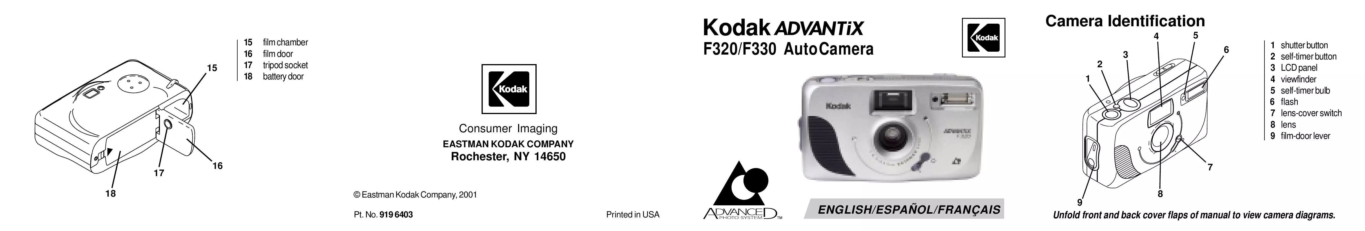 Mode d'emploi KODAK ADVANTIX F330