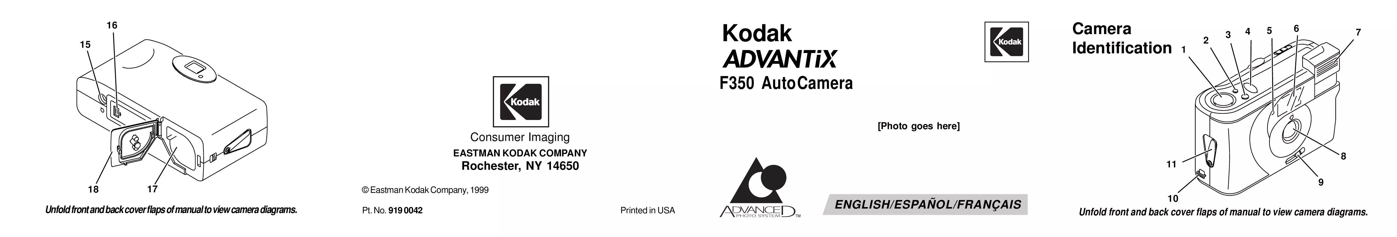 Mode d'emploi KODAK ADVANTIX F350