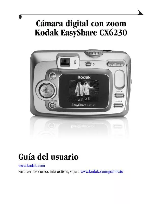 Mode d'emploi KODAK EASYSHARE CX6230