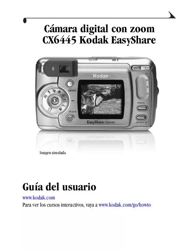 Mode d'emploi KODAK EASYSHARE CX6445