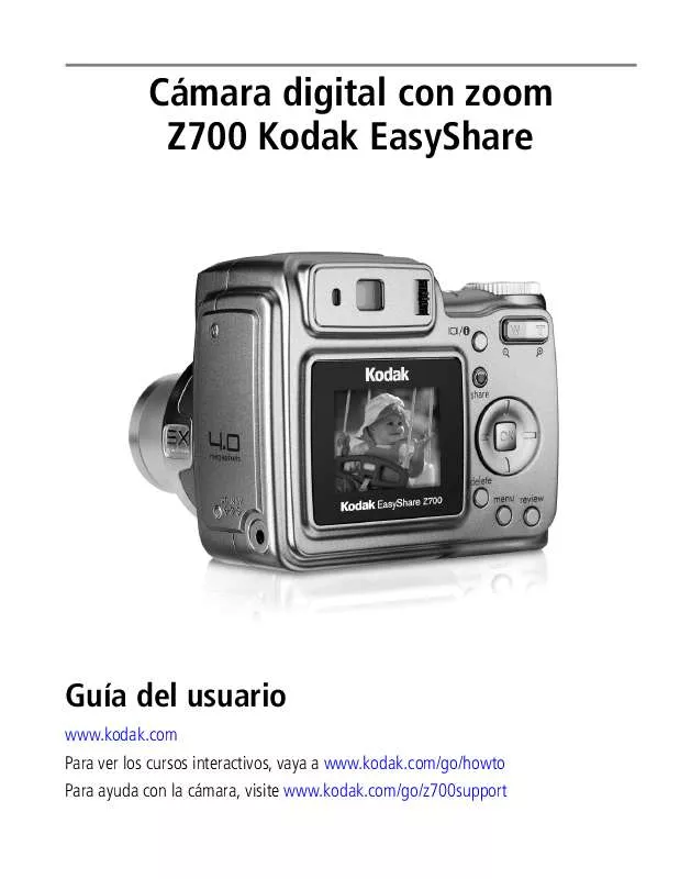 Mode d'emploi KODAK EASYSHARE Z700