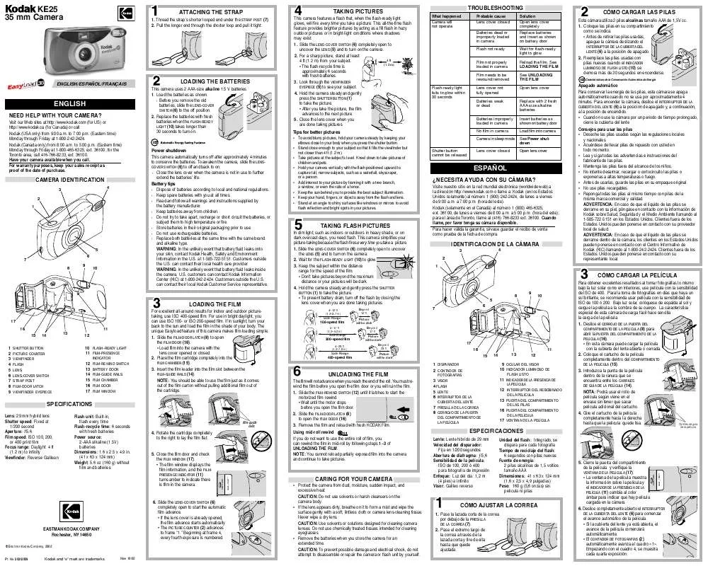 Mode d'emploi KODAK KE25