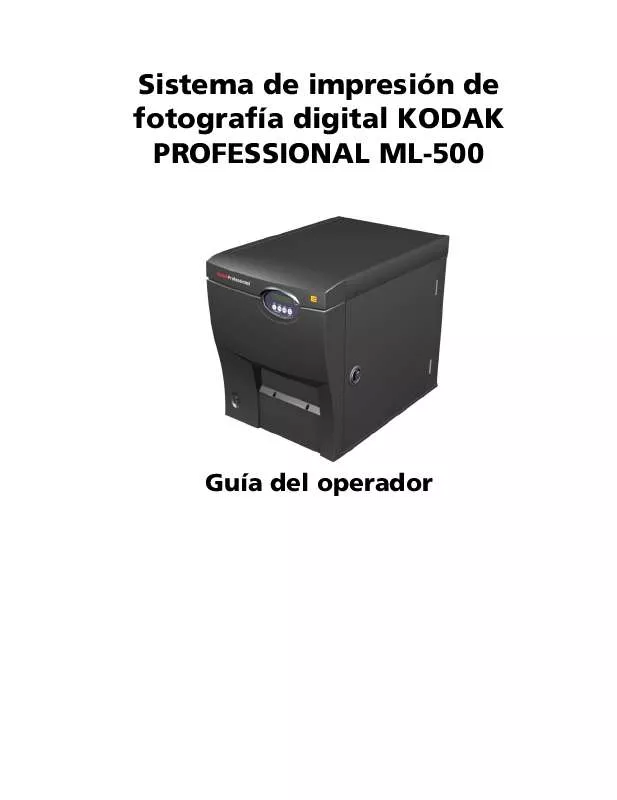 Mode d'emploi KODAK ML-500