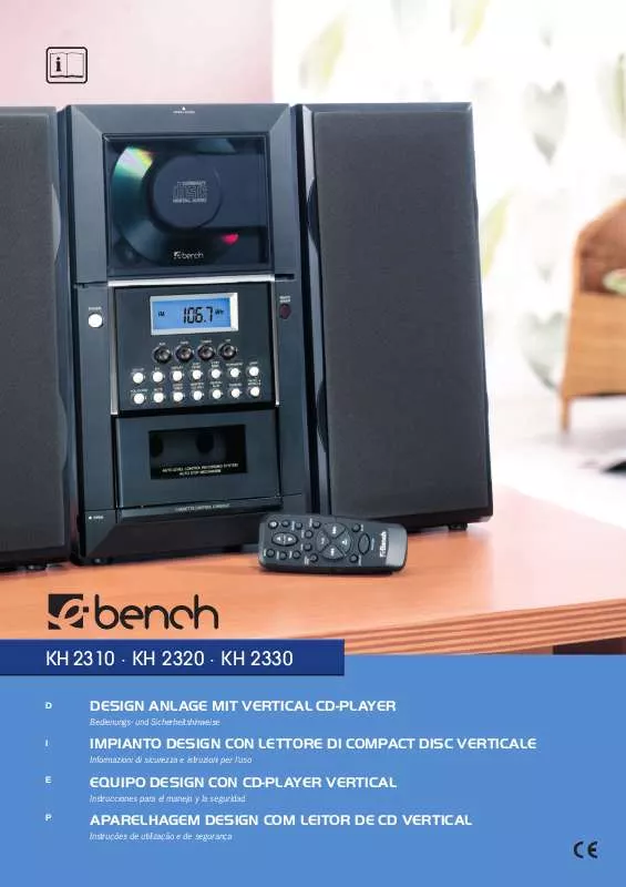 Mode d'emploi KOMPERNASS EBENCH KH 2310 EQUIPO DESIGN CON CD-PLAYER VERTICAL