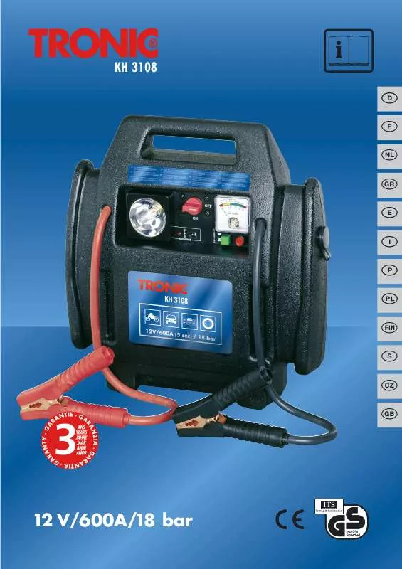 Mode d'emploi KOMPERNASS TRONIC KH 3108 GRUPO ELECTROGENO DE 12 V