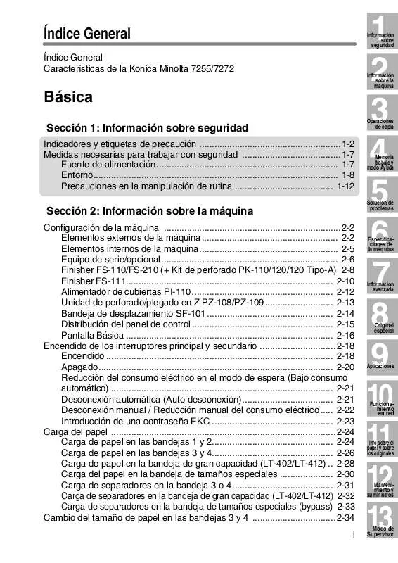 Mode d'emploi KONICA MINOLTA 7255