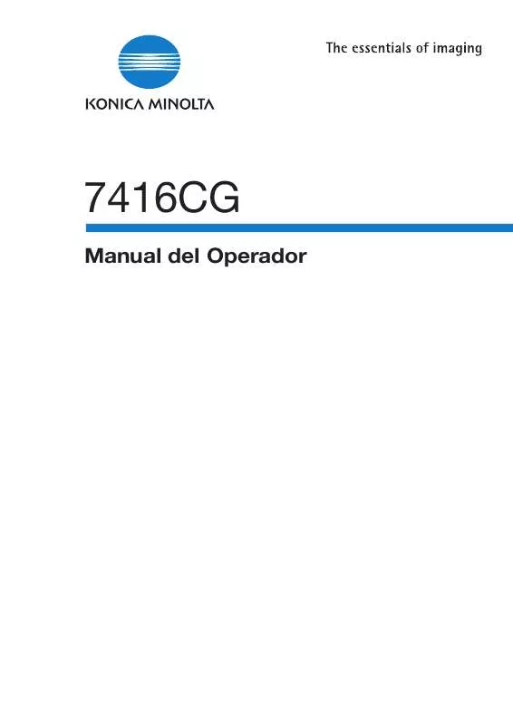 Mode d'emploi KONICA MINOLTA 7416CG