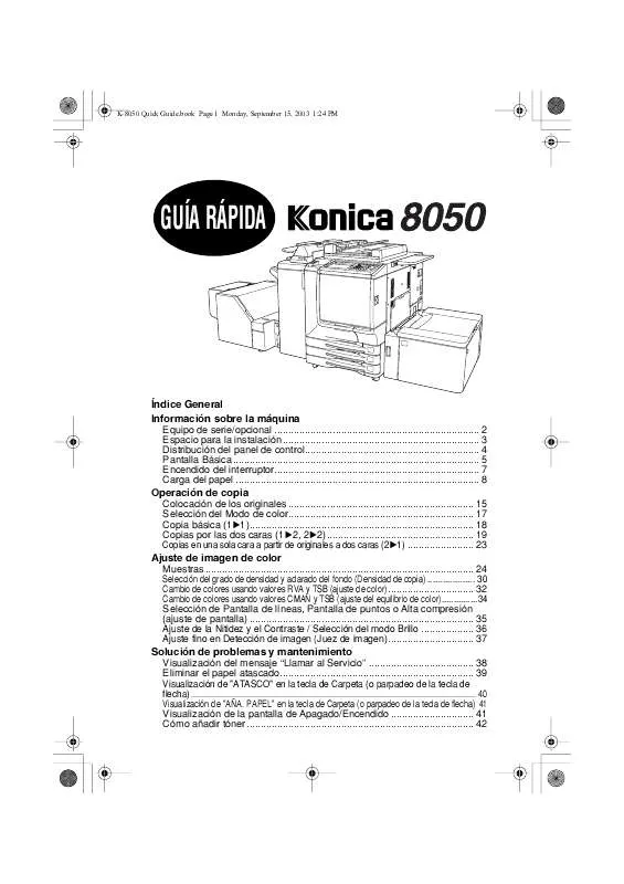 Mode d'emploi KONICA MINOLTA 8050