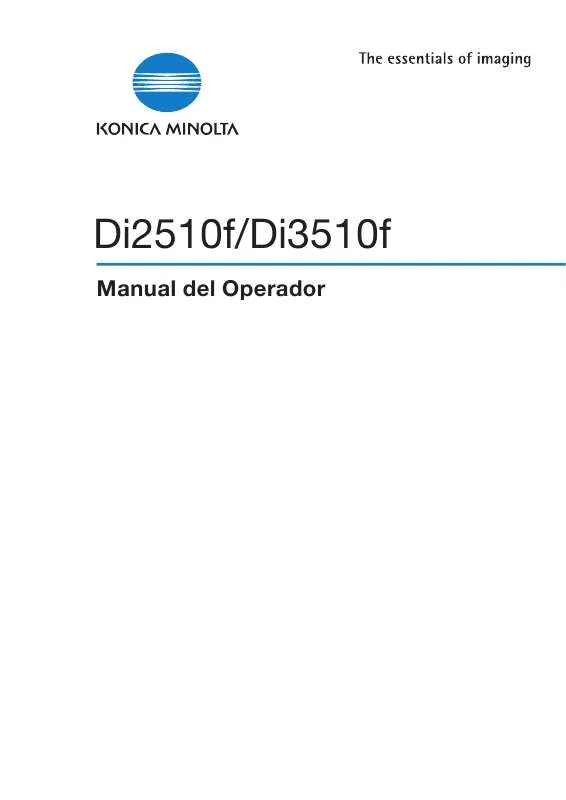 Mode d'emploi KONICA MINOLTA DI2510F