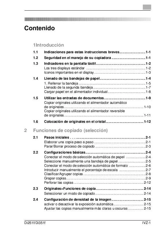 Mode d'emploi KONICA MINOLTA DI351F