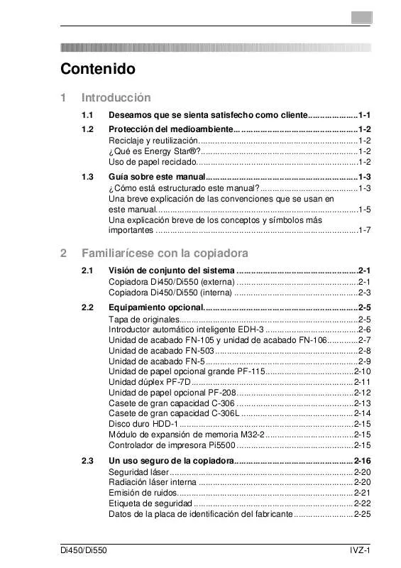 Mode d'emploi KONICA MINOLTA DI450