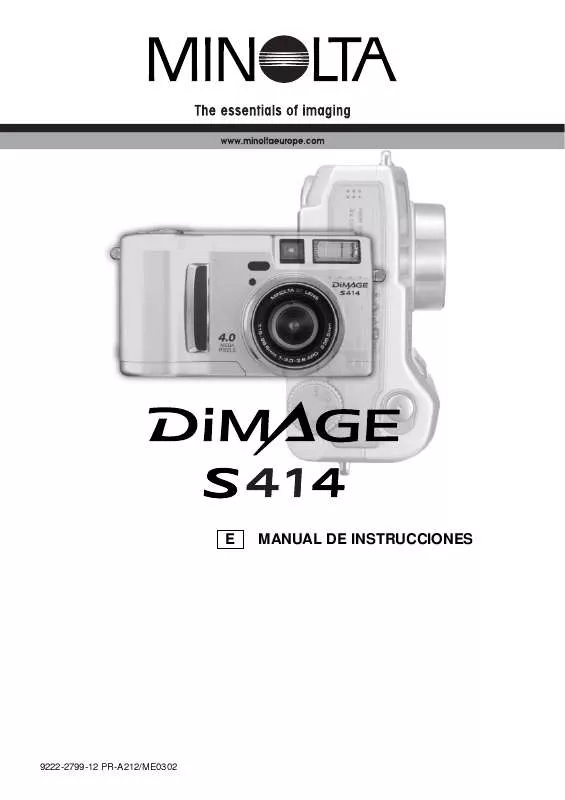 Mode d'emploi KONICA MINOLTA DIMAGE S414