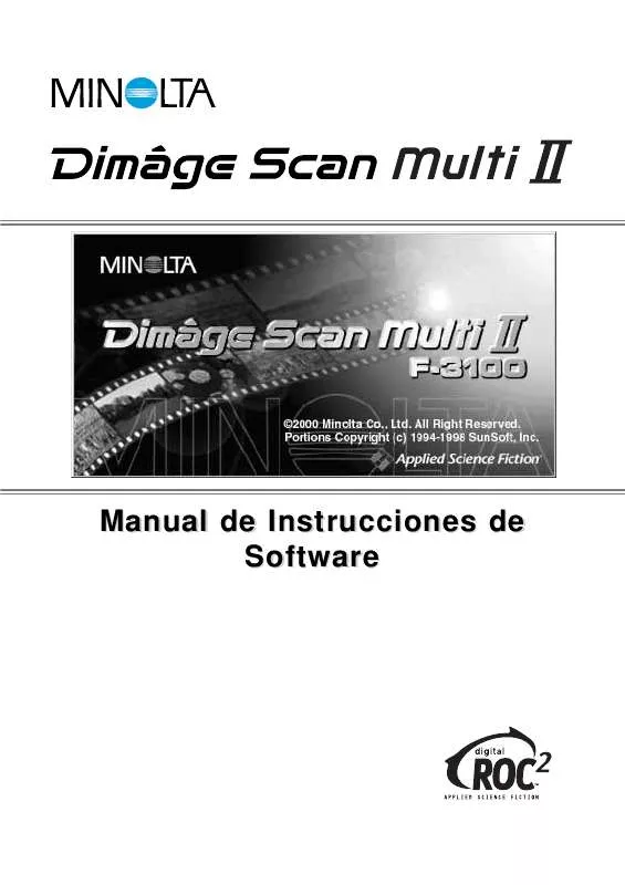 Mode d'emploi KONICA MINOLTA SCAN MULTI II SOFTWARE