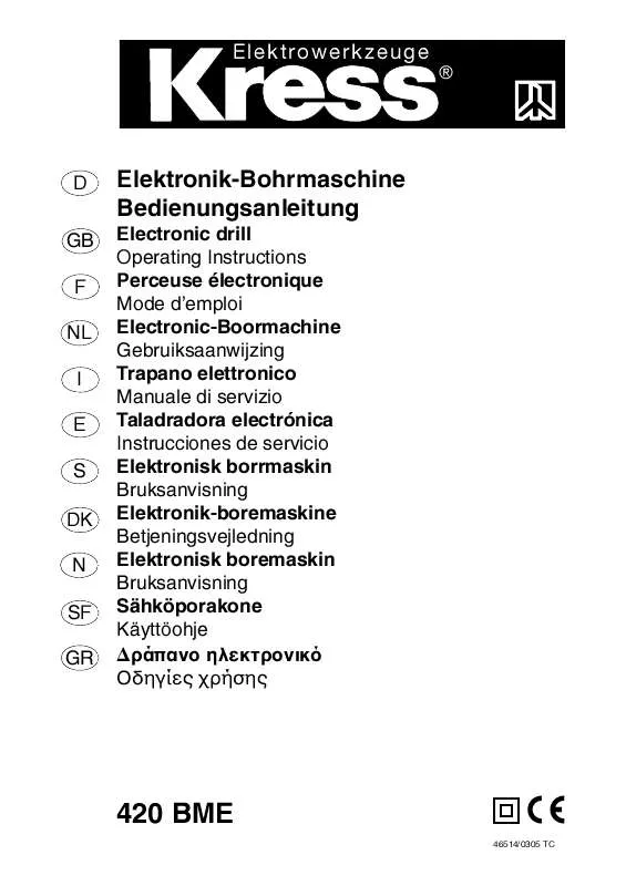 Mode d'emploi KRESS 420 BME