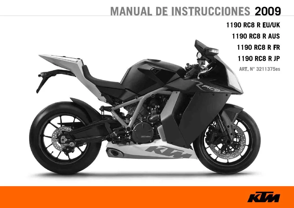 Mode d'emploi KTM 1190 RC8 R AUS