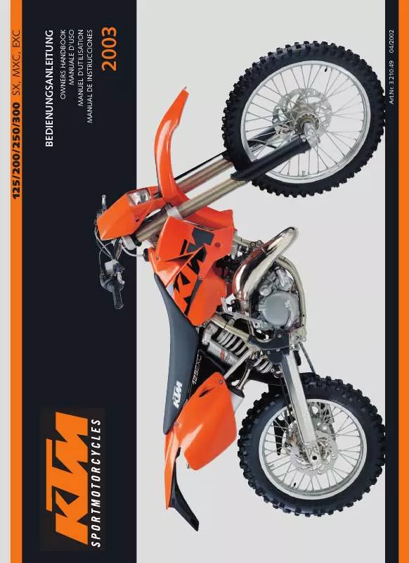 Mode d'emploi KTM 125 MXC