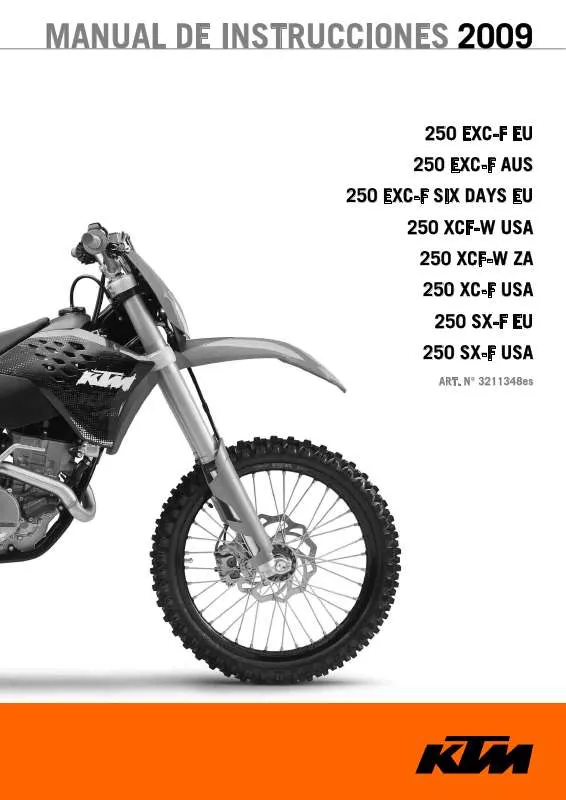 Mode d'emploi KTM 250 XCF-W USA