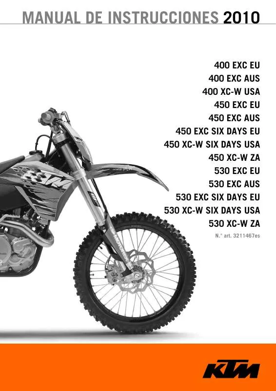 Mode d'emploi KTM 450 EXC SIX DAYS EU