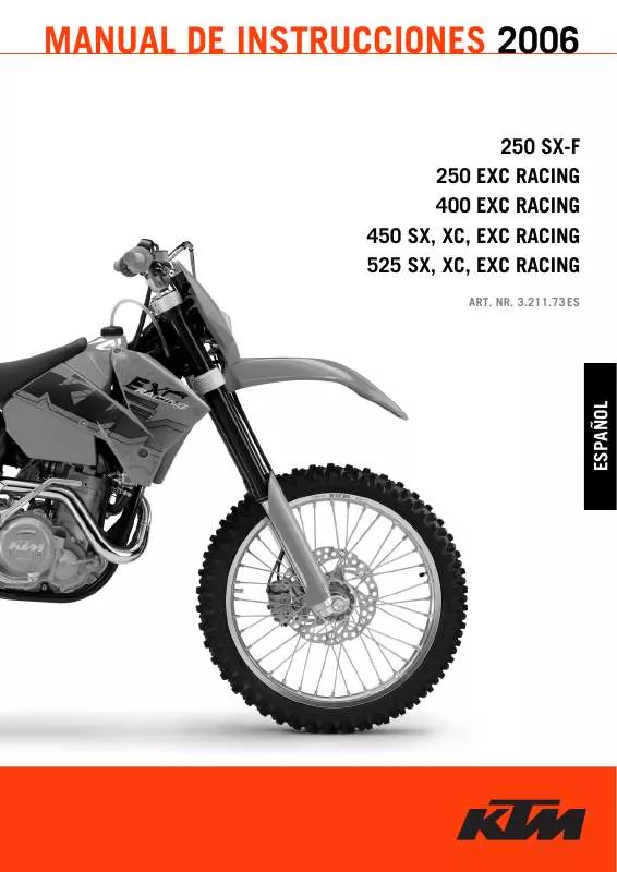 Mode d'emploi KTM 450 XC