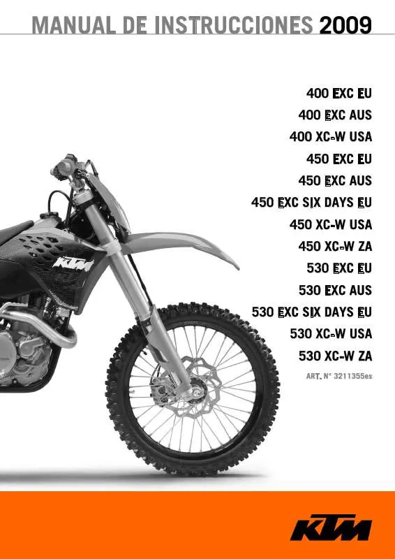 Mode d'emploi KTM 530 XC-W USA