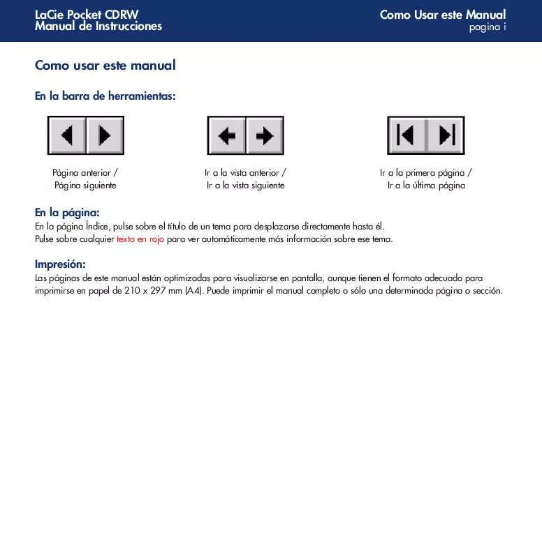 Mode d'emploi LACIE FIREWIRE POCKET CD-RW