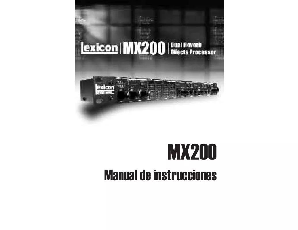 Mode d'emploi LEXICON MX200