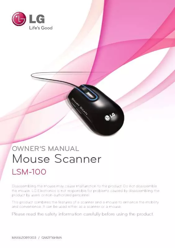 Mode d'emploi LG LSM-100