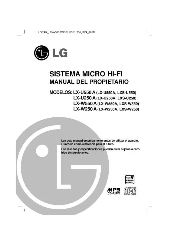 Mode d'emploi LG LX-U250A