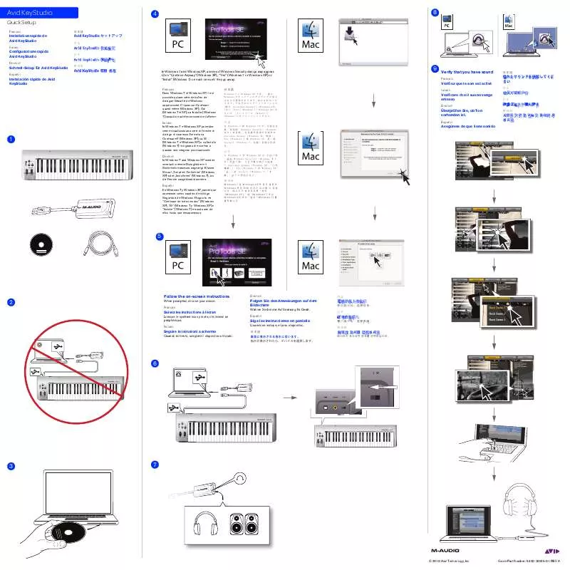 Mode d'emploi M-AUDIO AVID KEYSTUDIO