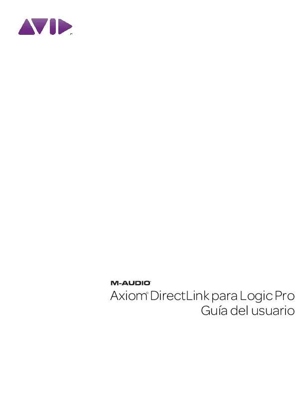 Mode d'emploi M-AUDIO AXIOM DIRECTLINK FOR LOGIC PRO