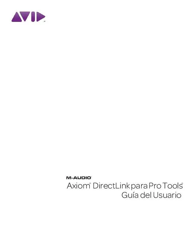 Mode d'emploi M-AUDIO AXIOM DIRECTLINK FOR PRO TOOLS