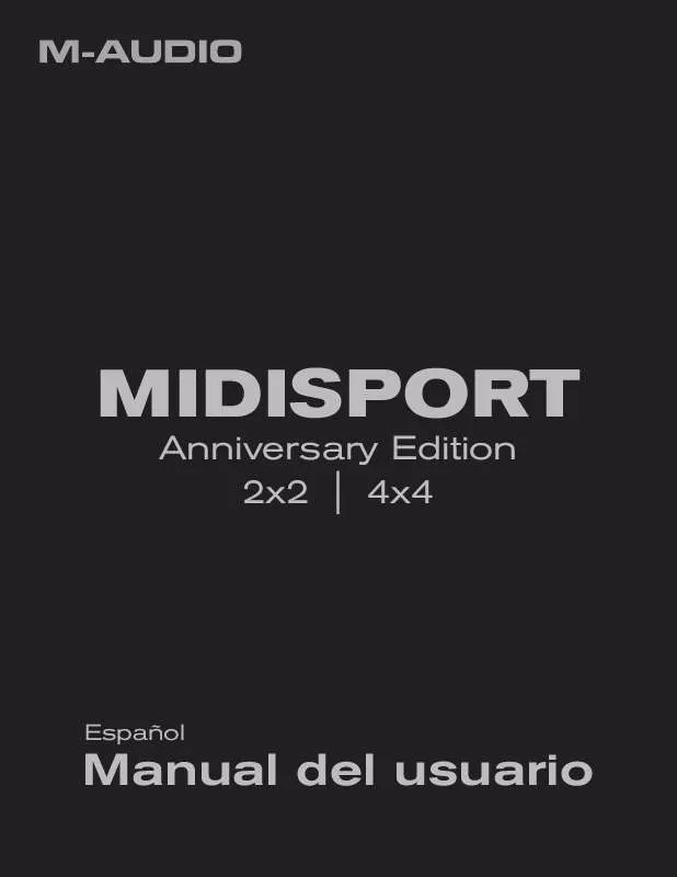 Mode d'emploi M-AUDIO MIDISPORT ANNIVERSAY EDITION 4X4