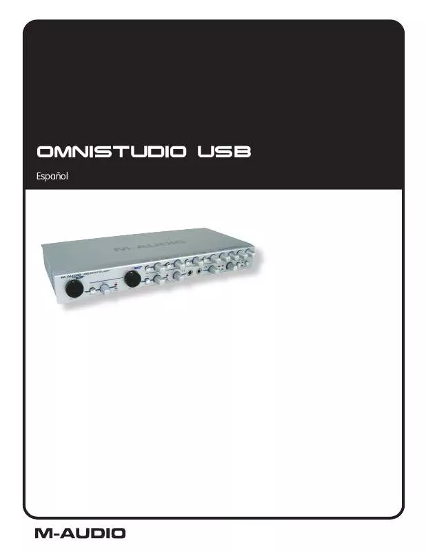 Mode d'emploi M-AUDIO OMNISTUDIO USB