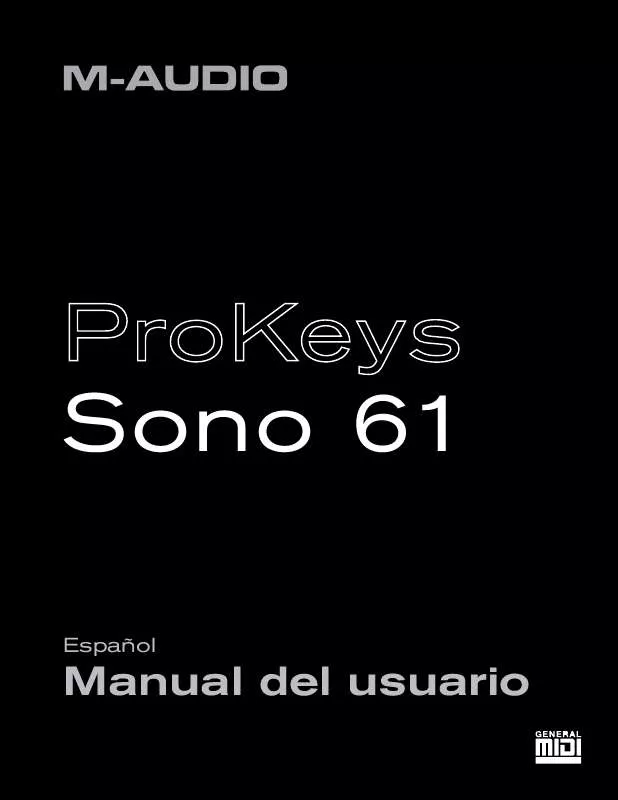 Mode d'emploi M-AUDIO PRO KEYS SONO 61