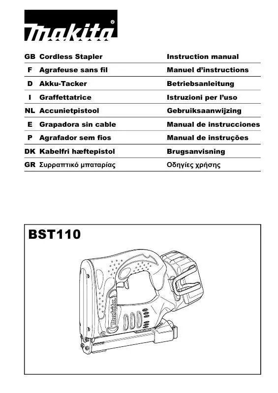 Mode d'emploi MAKITA BST110