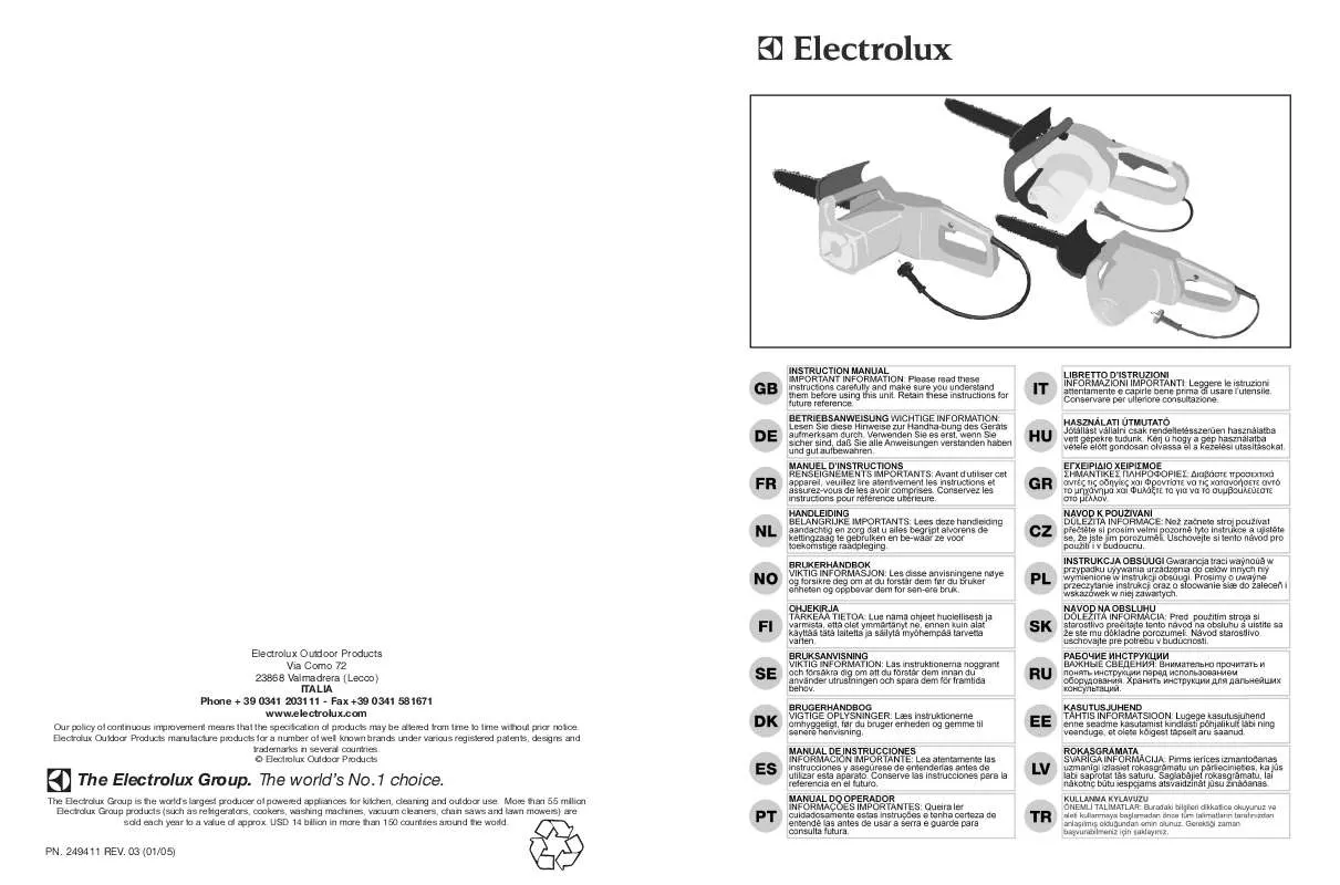 Mode d'emploi MCCULLOCH ELECTRAMAC 416 ASSY+CAVALLETTO