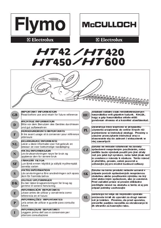 Mode d'emploi MCCULLOCH HT42