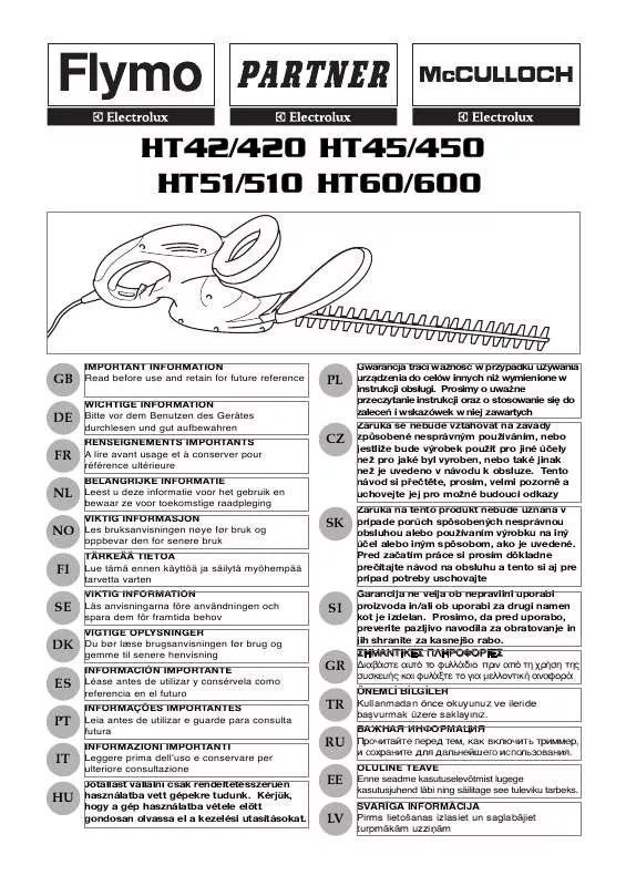 Mode d'emploi MCCULLOCH HT45