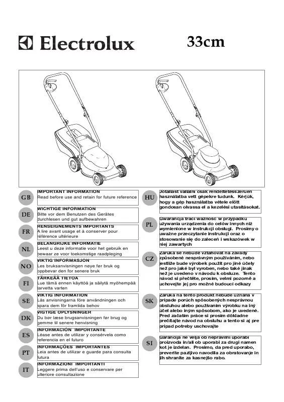 Mode d'emploi MCCULLOCH M1033 E