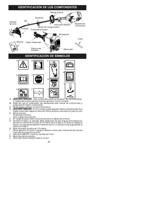 Mode d'emploi MCCULLOCH TRIMMAC 280, 28CC