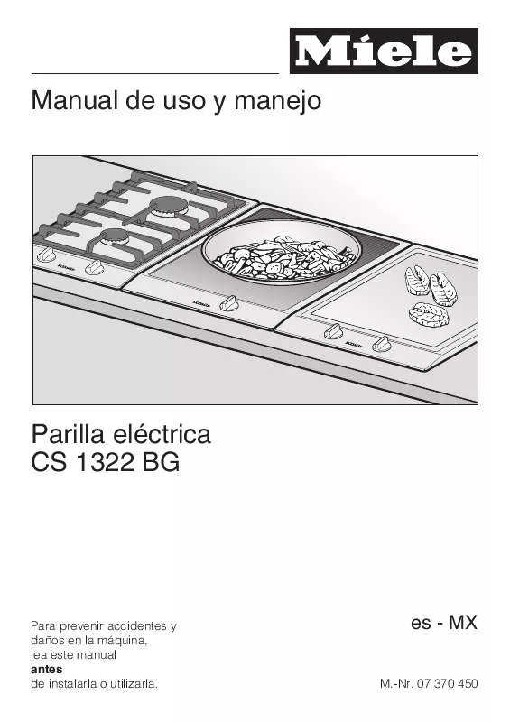 Mode d'emploi MIELE CS 1322BG BARBECUE CUSTOMIZED COOKING SURFACE
