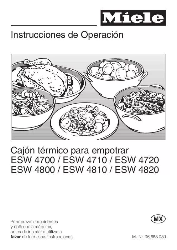 Mode d'emploi MIELE ESW 4700FB FOOD WARMING DRAWER