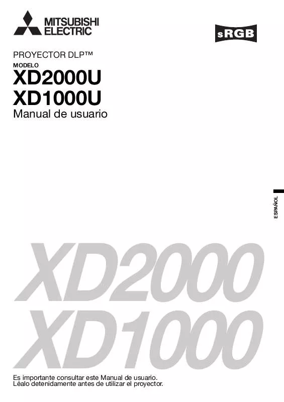 Mode d'emploi MITSUBISHI XD1000U