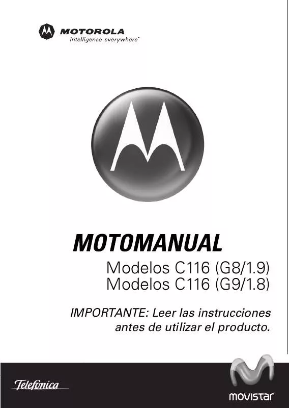 Mode d'emploi MOTOROLA C116